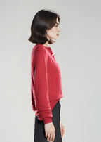 Kardigan z dzianiny wełnianej z długim rękawem