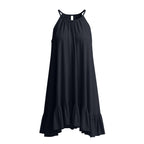 Plisowana sukienka bez rękawów typu halter