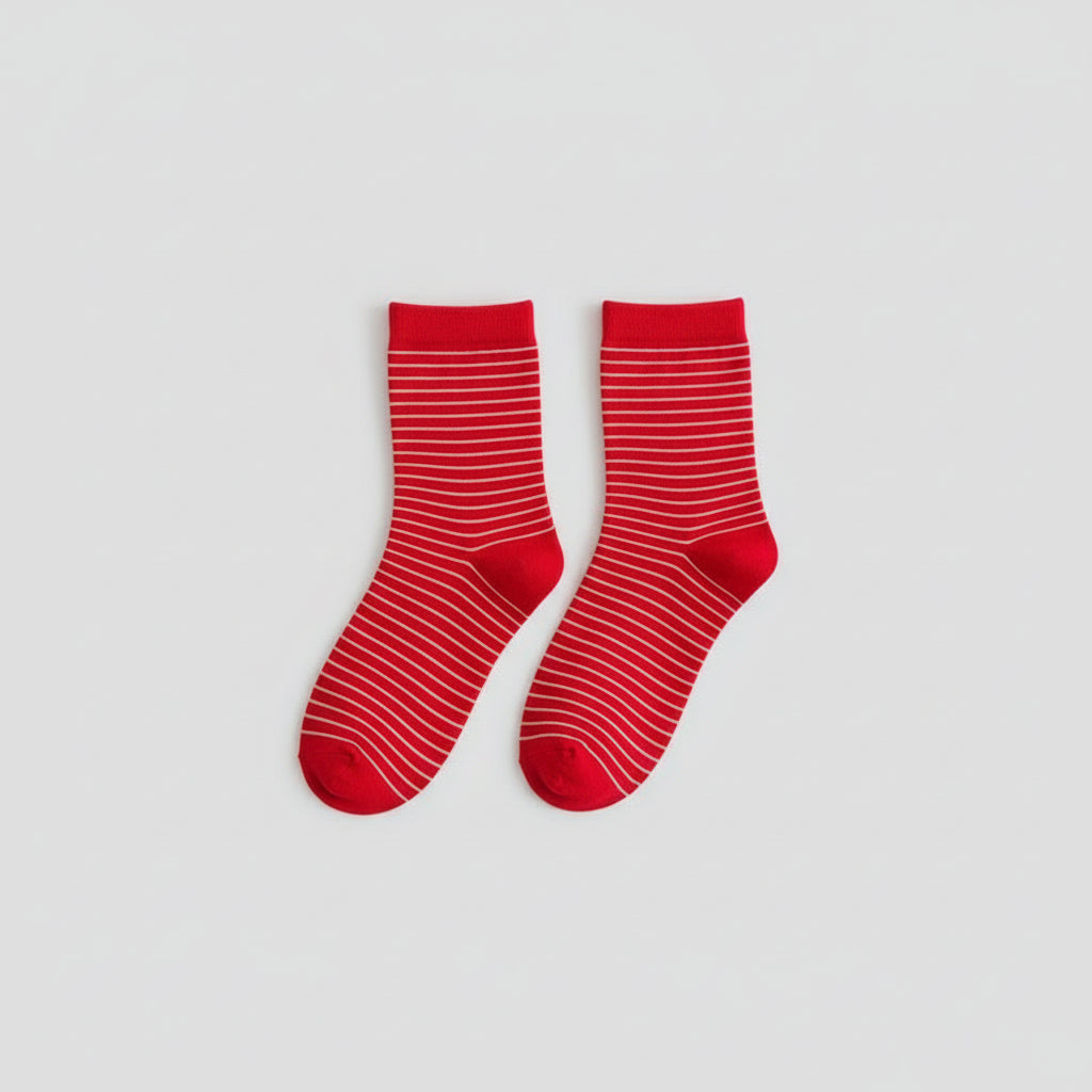 Świąteczne bawełniane skarpetki czerwone