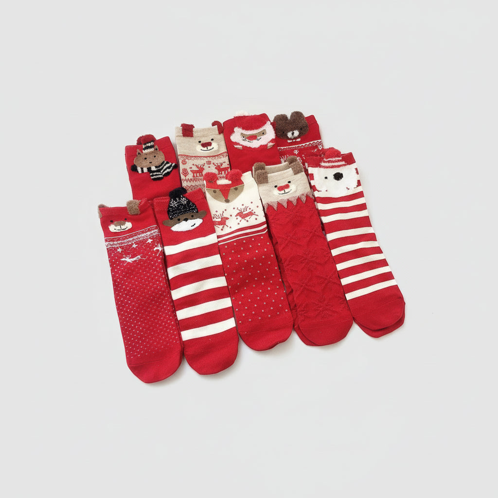 Świąteczne skarpetki damskie z wzrokami