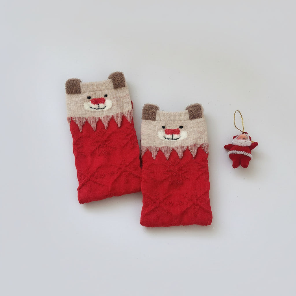 Świąteczne skarpetki damskie z wzrokami