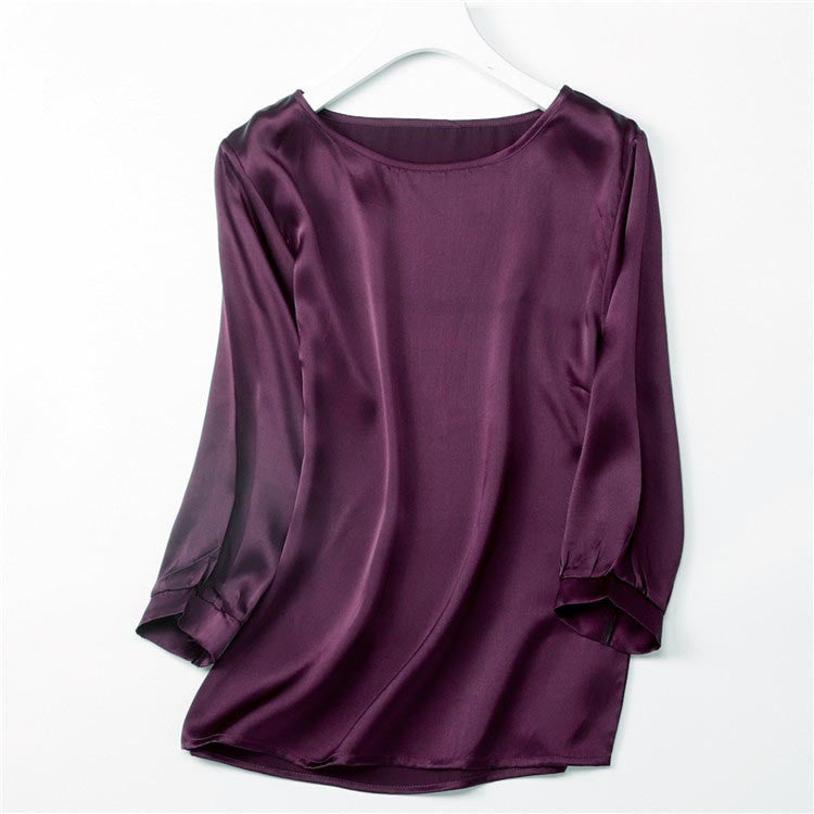 Jedwabna wyjściowa koszulka z połyskiem