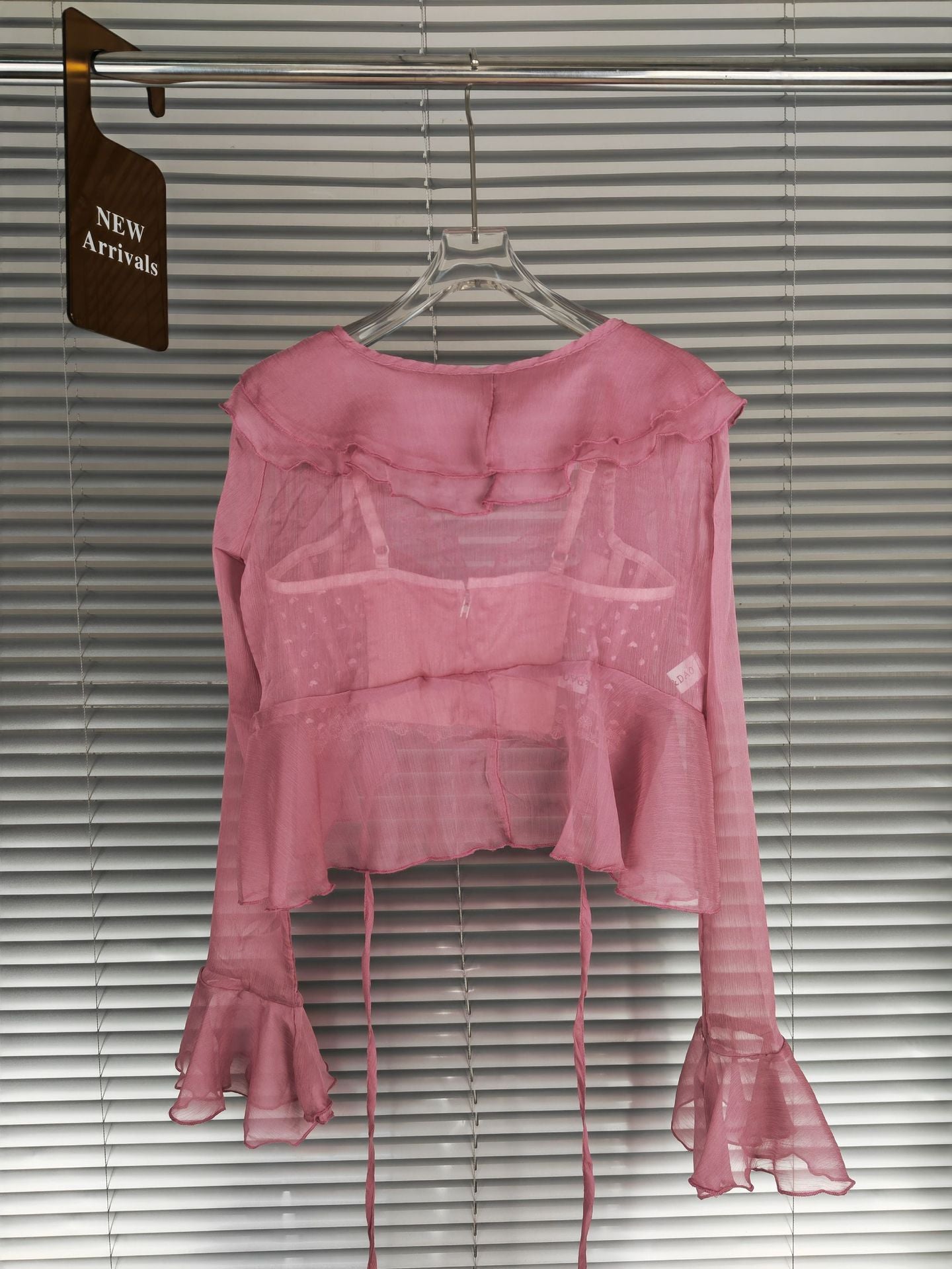 Dwuczęściowy koronkowy komplet z szyfonu