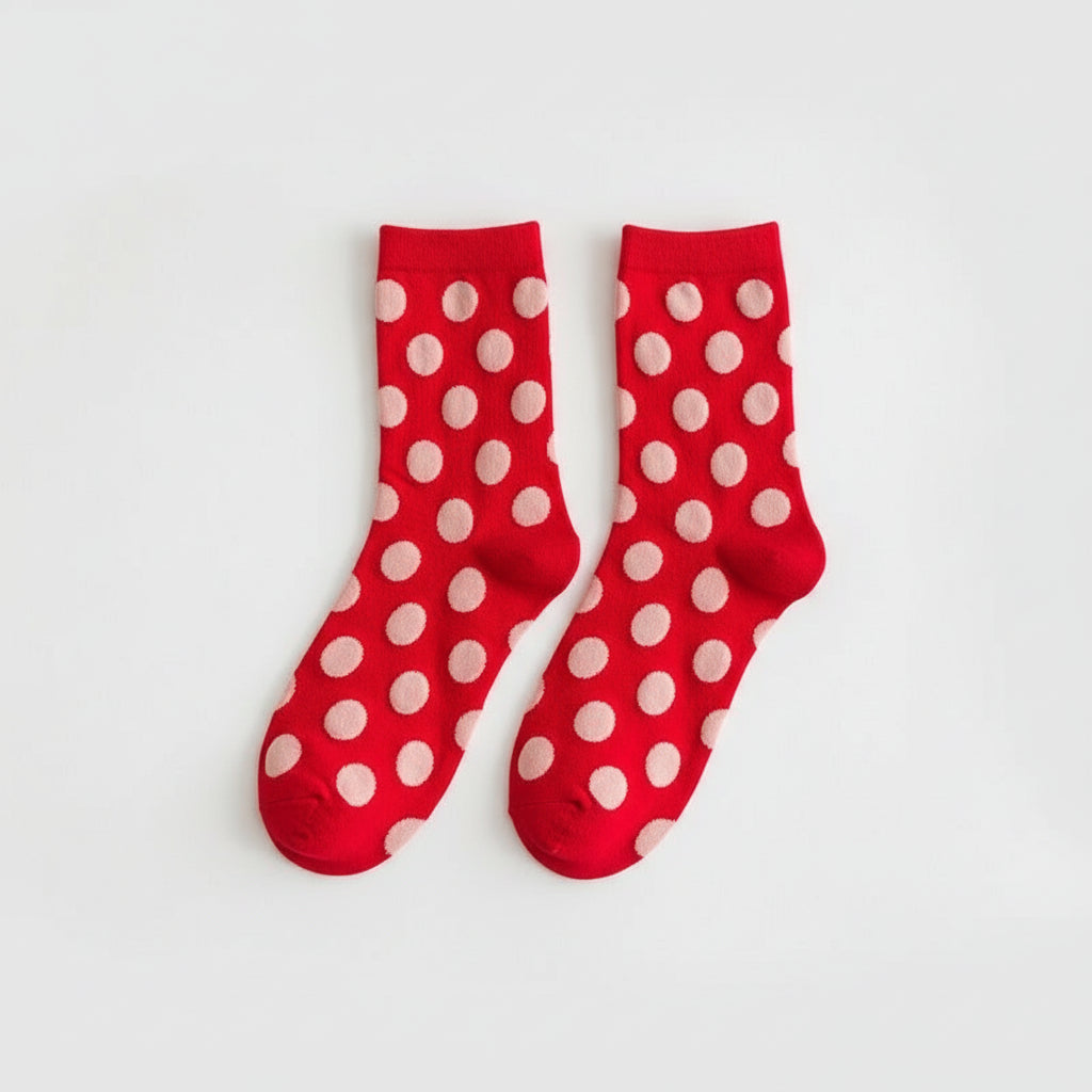 Świąteczne bawełniane skarpetki czerwone