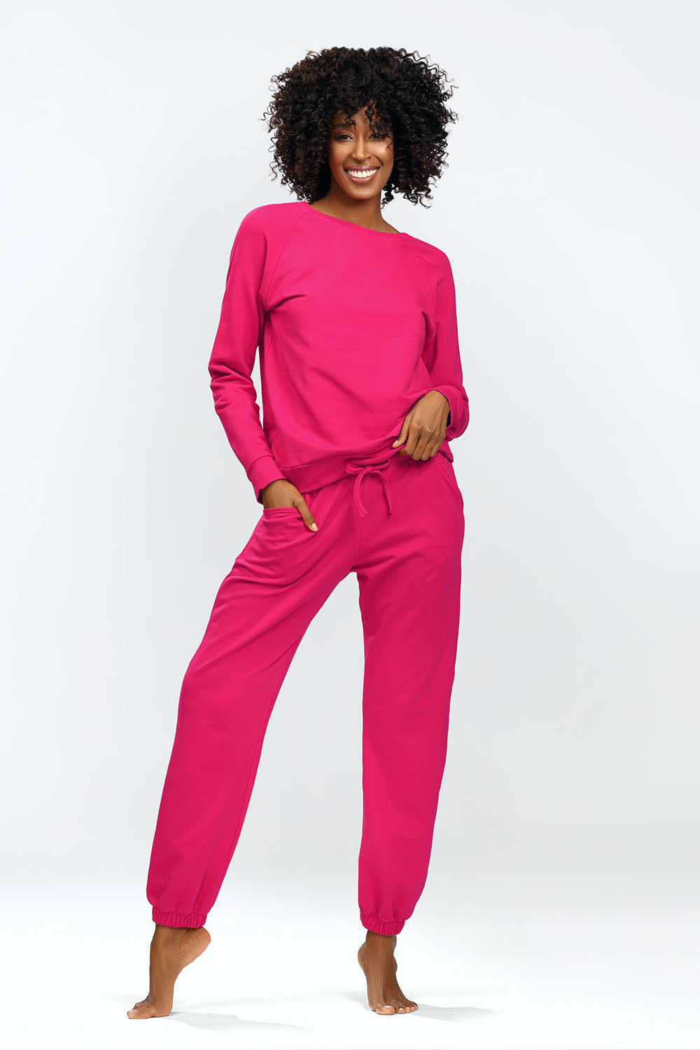 Trousers Set Model Wenezja Malina - DKaren