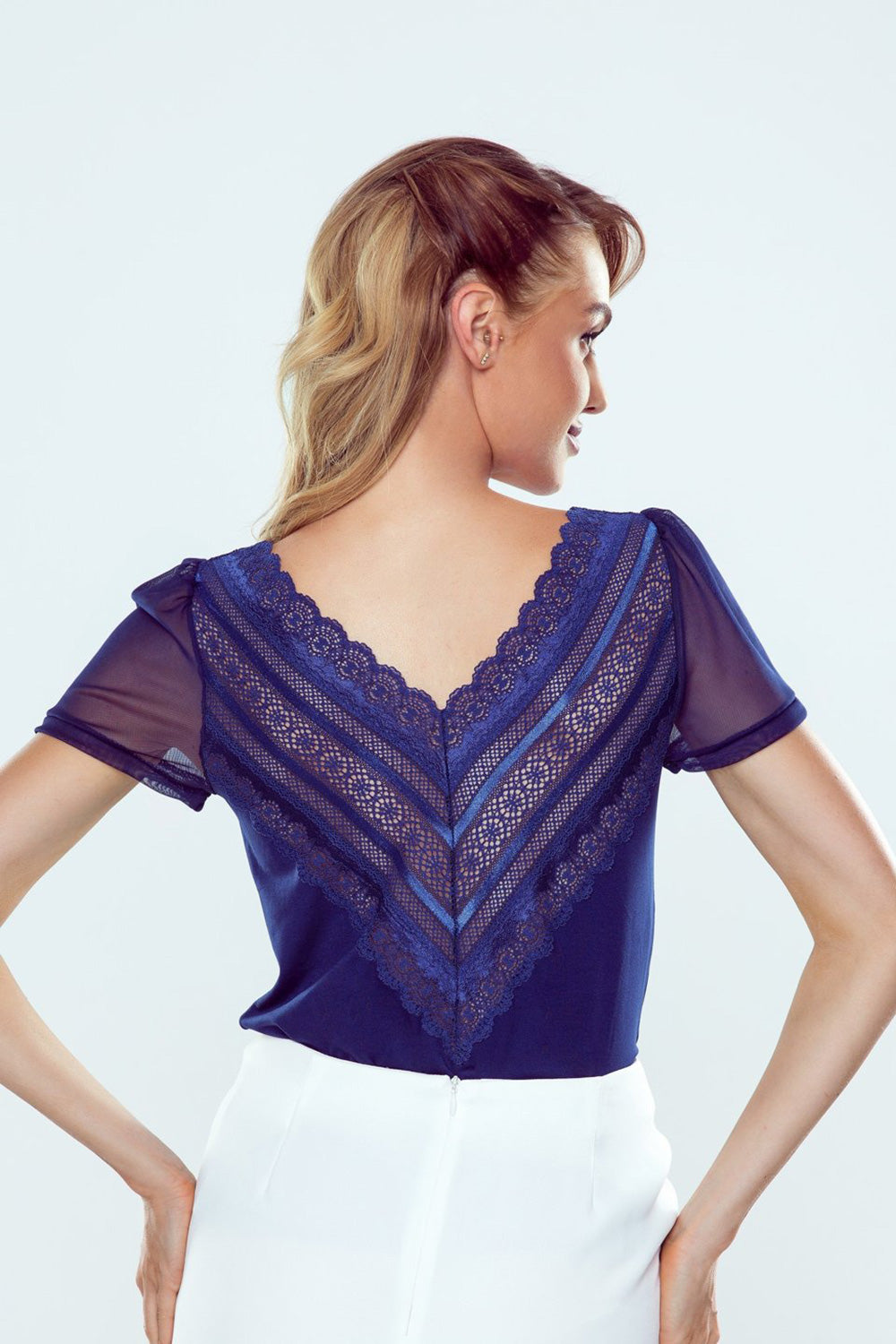 Blouse Elois Navy Model - Eldar