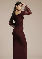 Jesienna sukienka MAXI z siateczki - Sweet Victoria