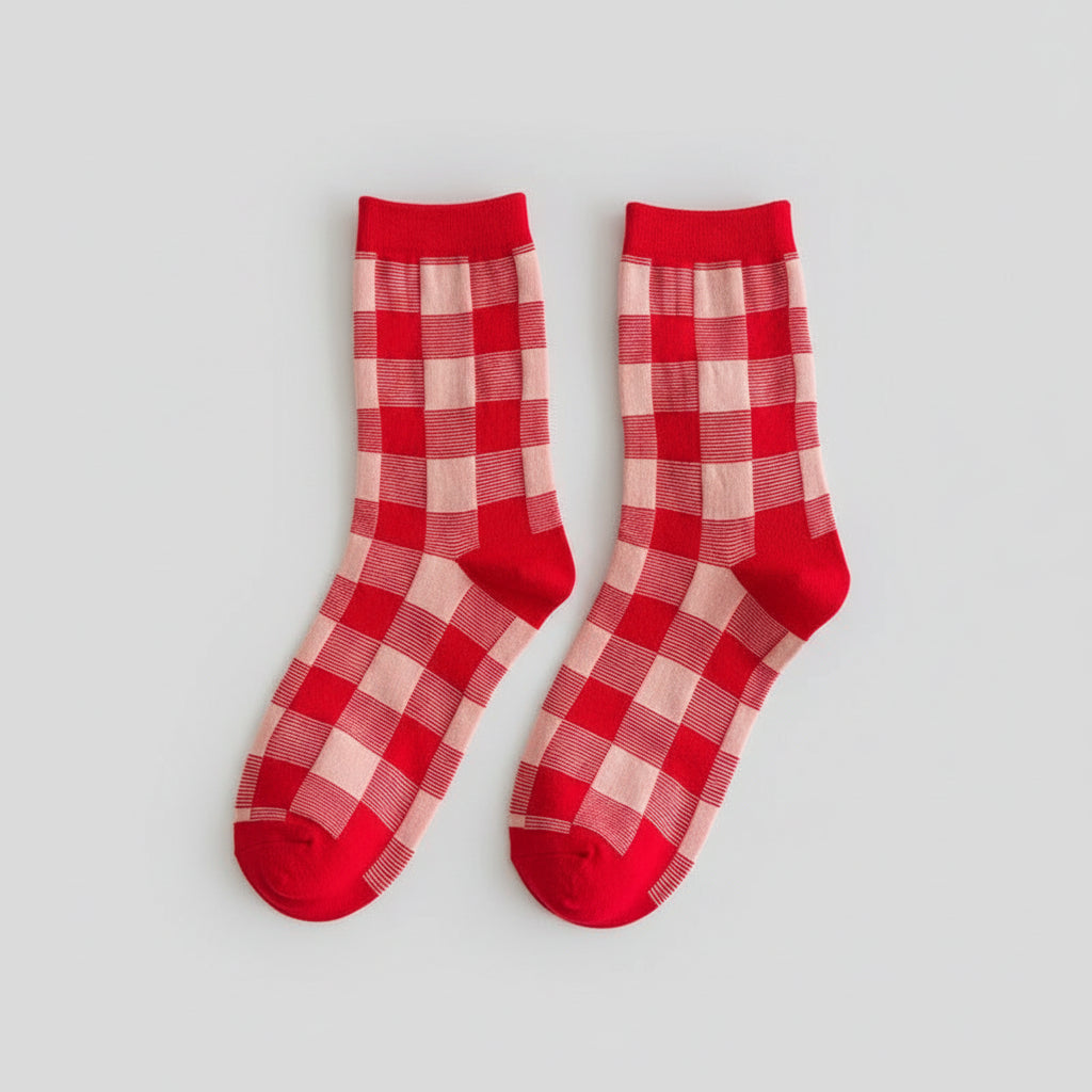 Świąteczne bawełniane skarpetki czerwone