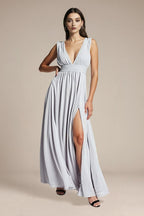 Wyjściowa sukienka MAXI z dekoltem w serek