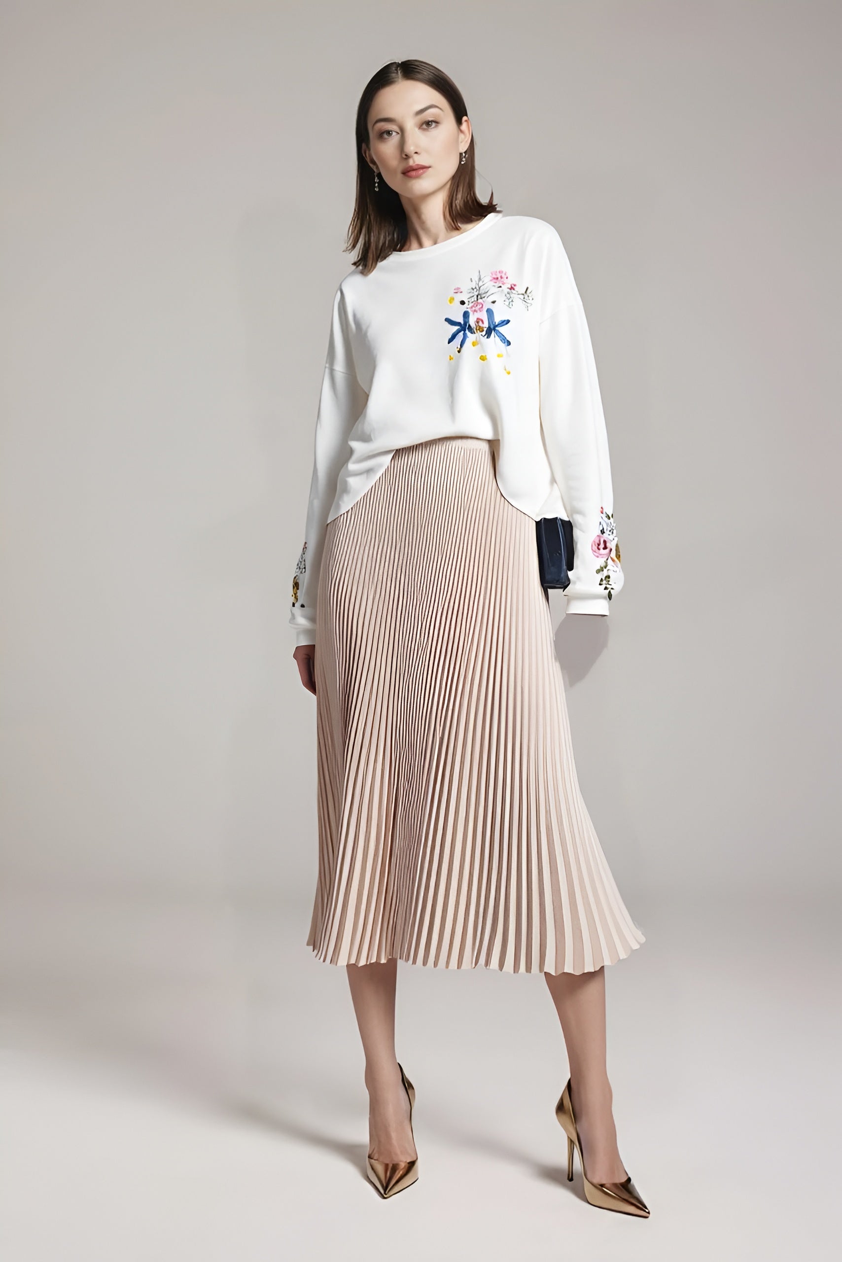 Plisowana spódnica retro na każdą porę roku