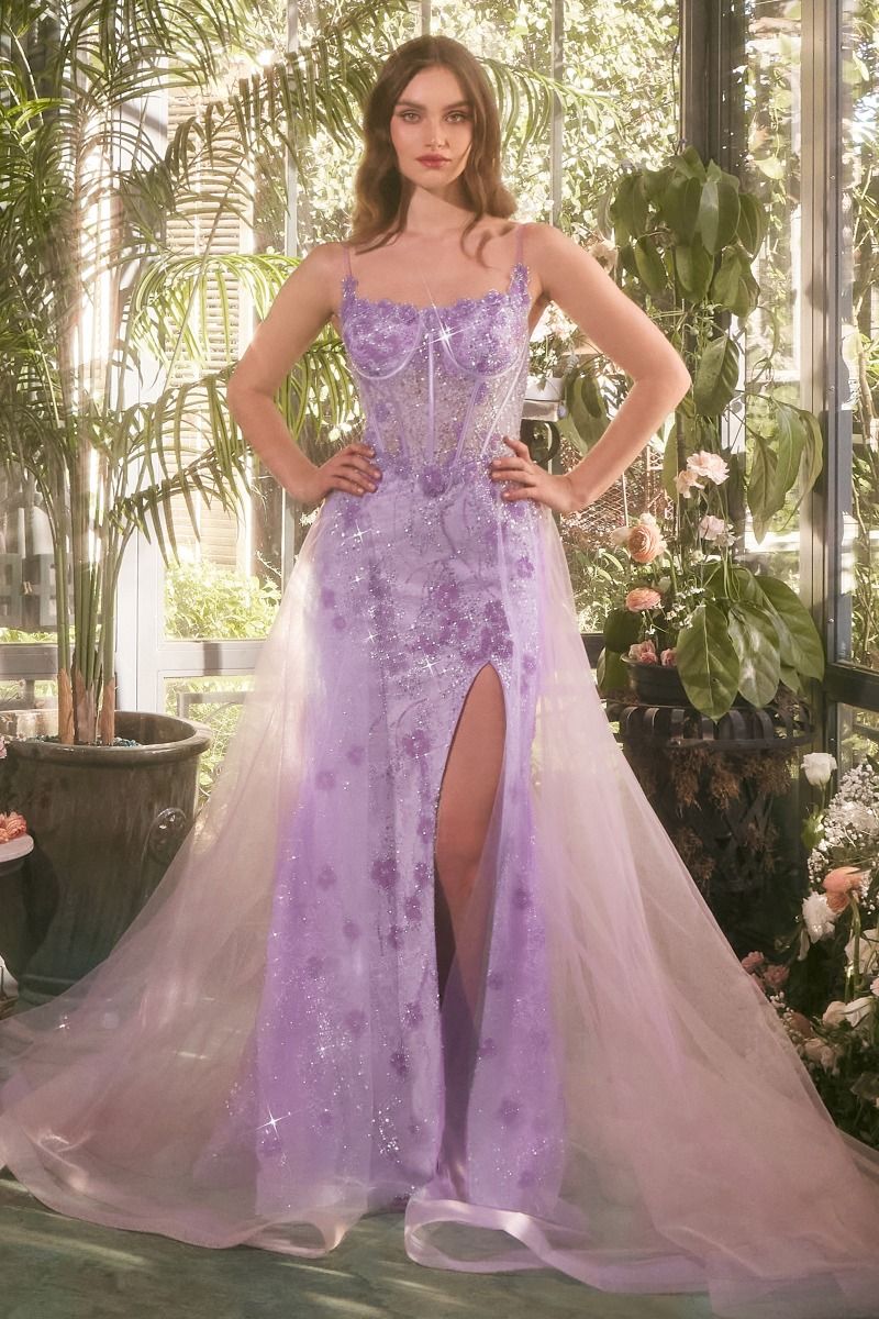TULLE DAISY OVERSKIRT GOWN CDA1382