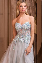 Elegant Silver Formal Dress