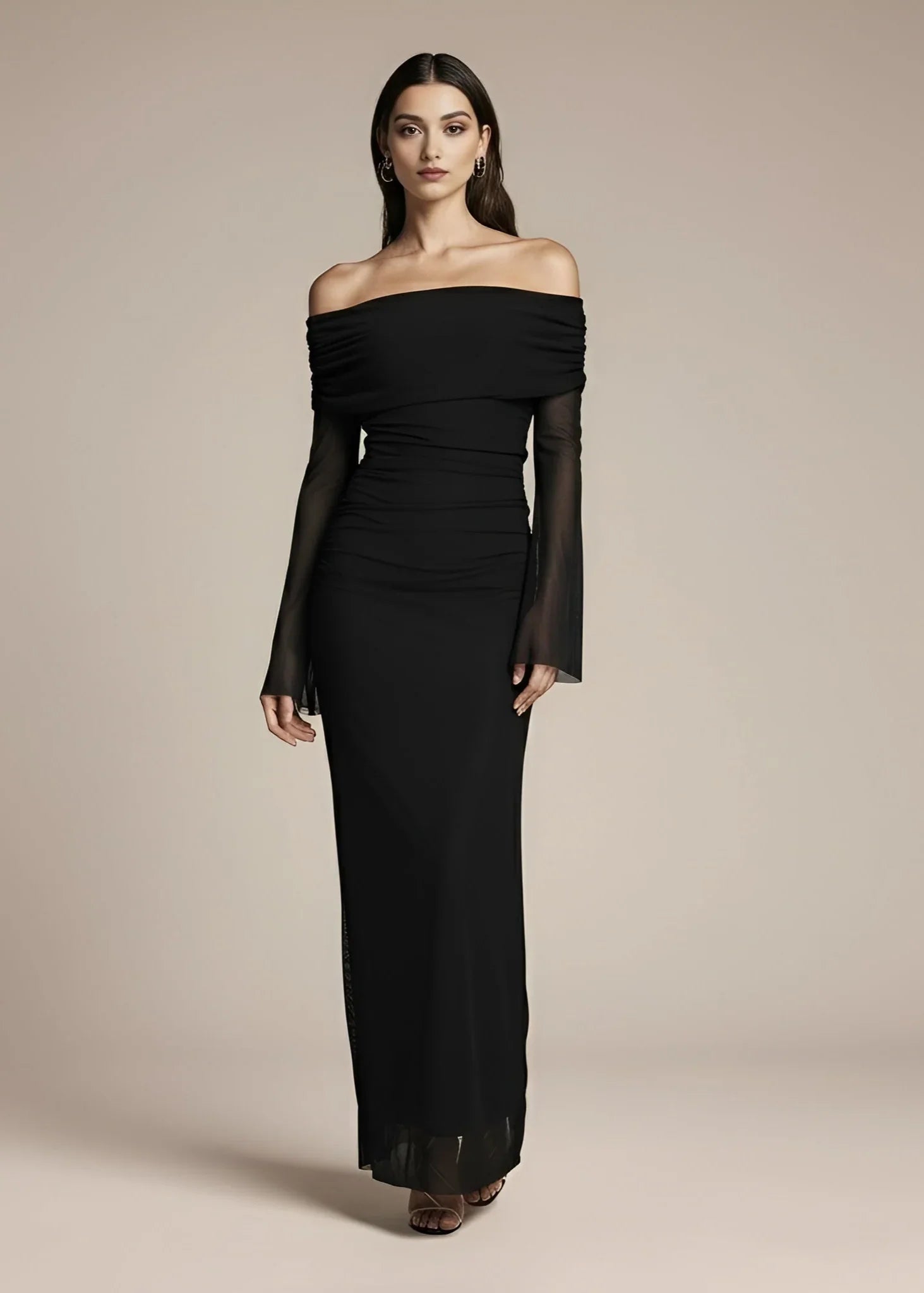 Jesienna sukienka MAXI z siateczki - Sweet Victoria