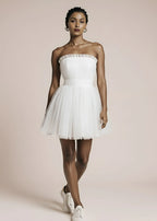 Tiulowa sukienka MINI z falbanami - Sweet Victoria