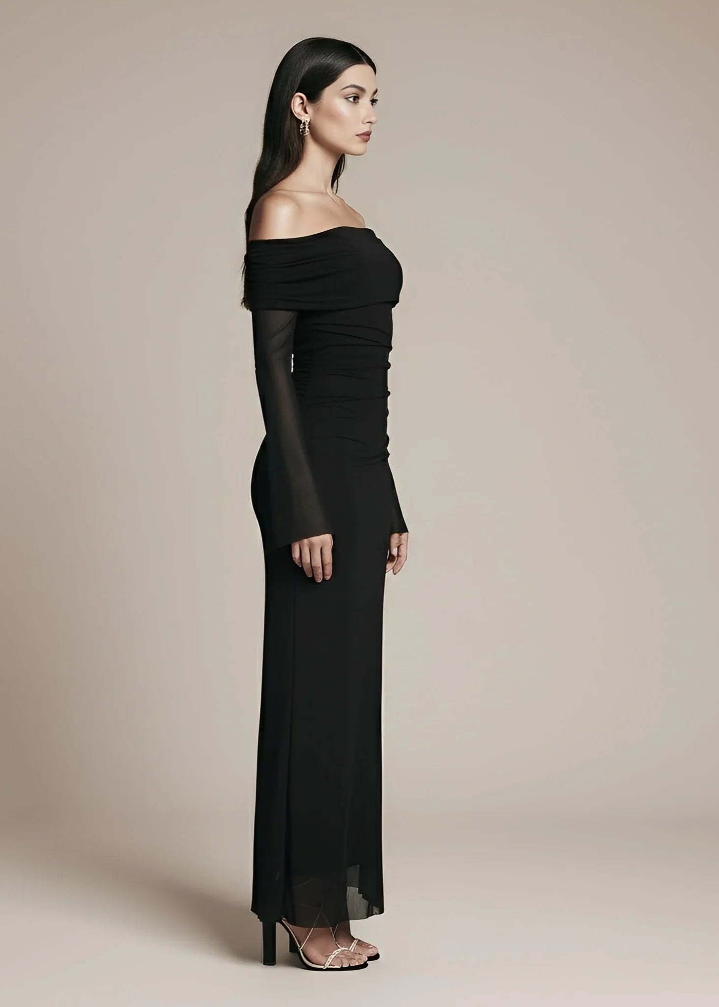 Jesienna sukienka MAXI z siateczki - Sweet Victoria