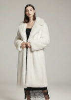 Sztuczne długie futro z lisa