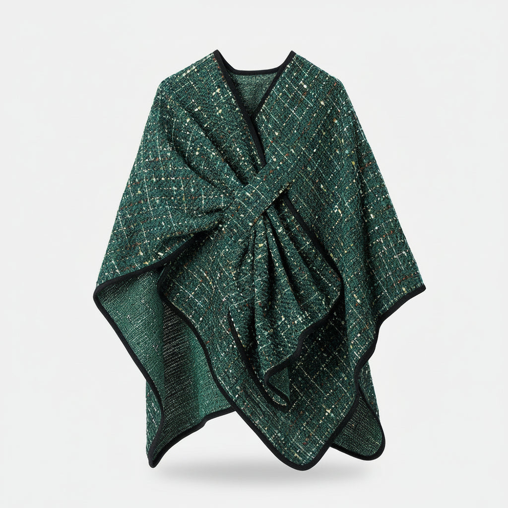 Wzorzysty długi szal wiązany z cekinami