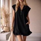 Summer V-neck dress with pockets