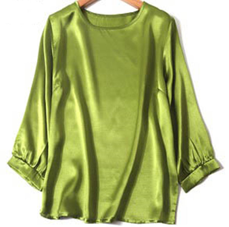 Jedwabna wyjściowa koszulka z połyskiem