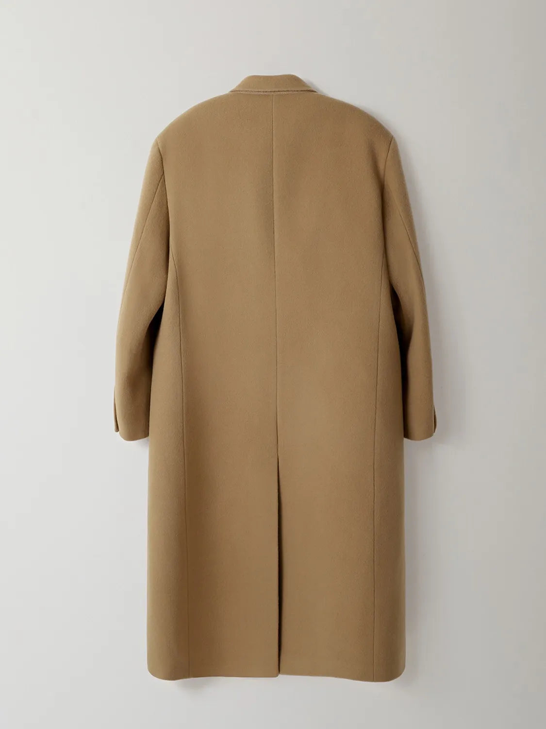 Luźny długi płaszcz z grubej wełny