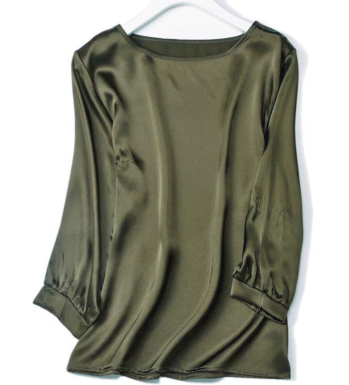 Jedwabna wyjściowa koszulka z połyskiem