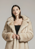 Sztuczne długie futro z lisa