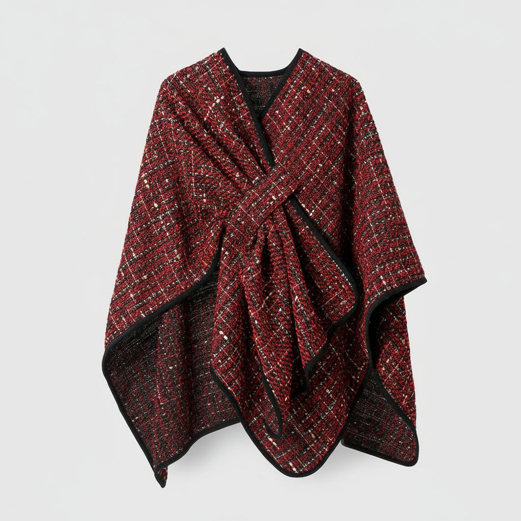 Wzorzysty długi szal wiązany z cekinami