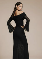 Jesienna sukienka MAXI z siateczki - Sweet Victoria