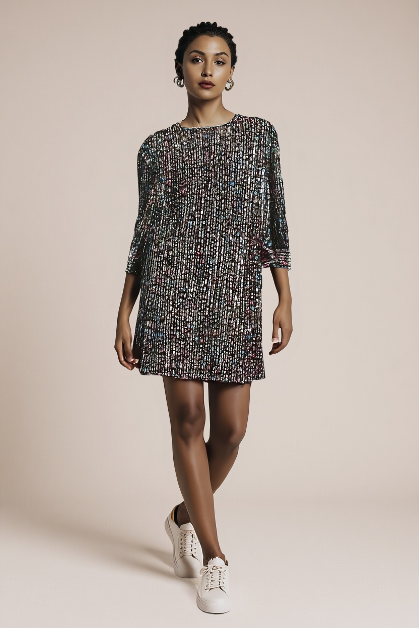 Krótka cekinowa sukienka MINI