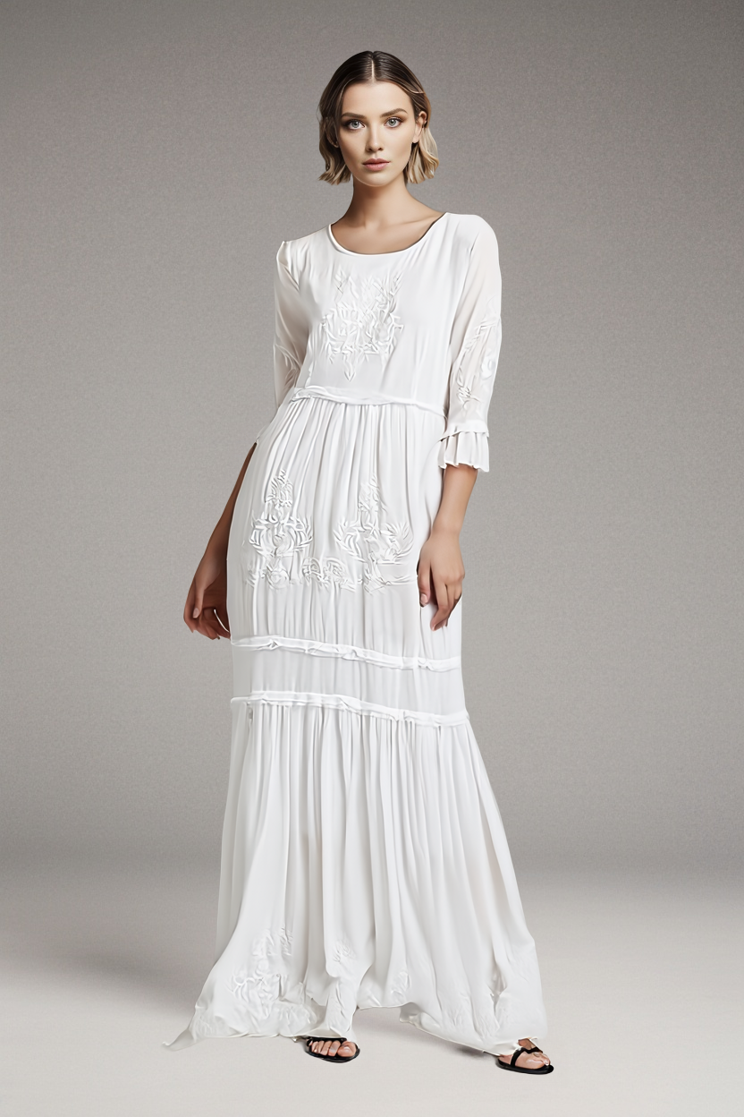 Wzorzysta sukienka MAXI w stylu boho