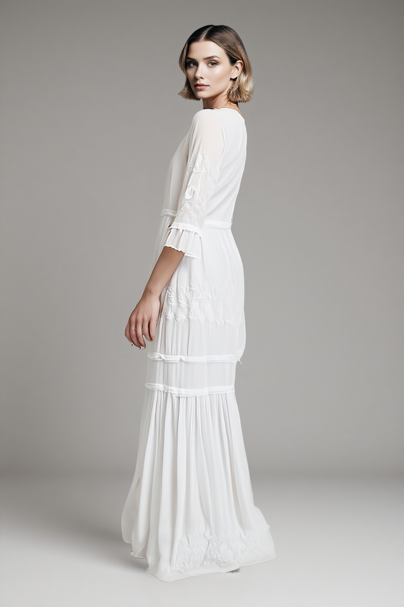 Wzorzysta sukienka MAXI w stylu boho