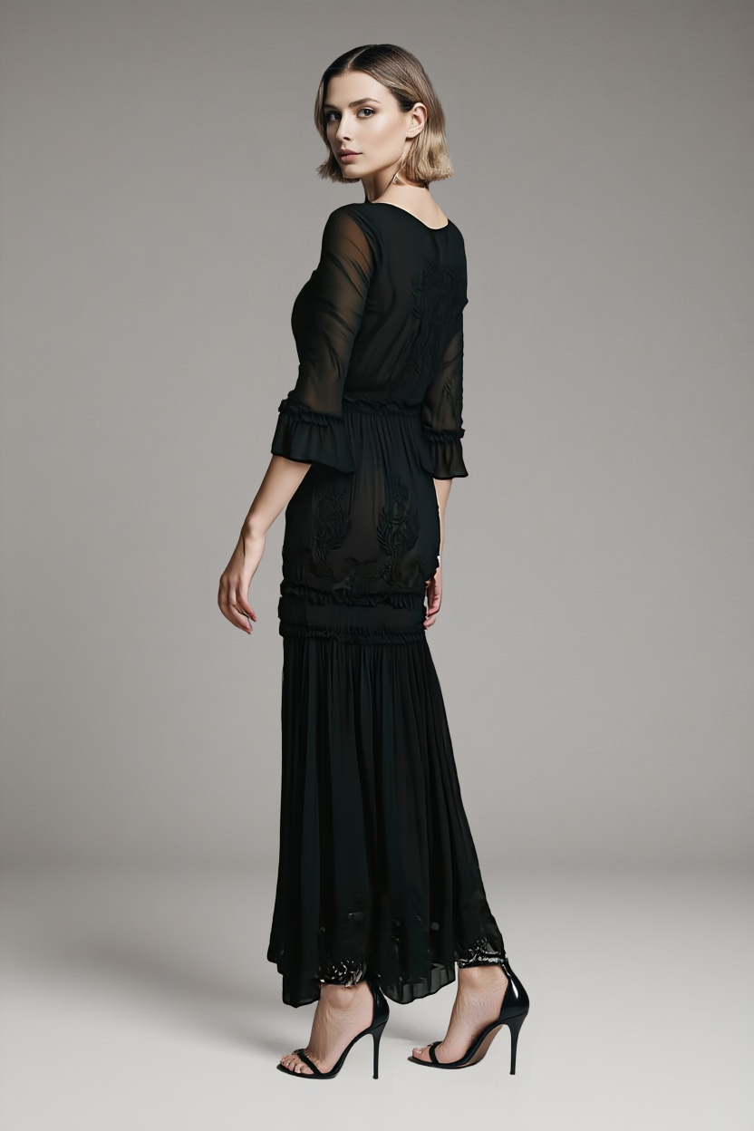 Wzorzysta sukienka MAXI w stylu boho