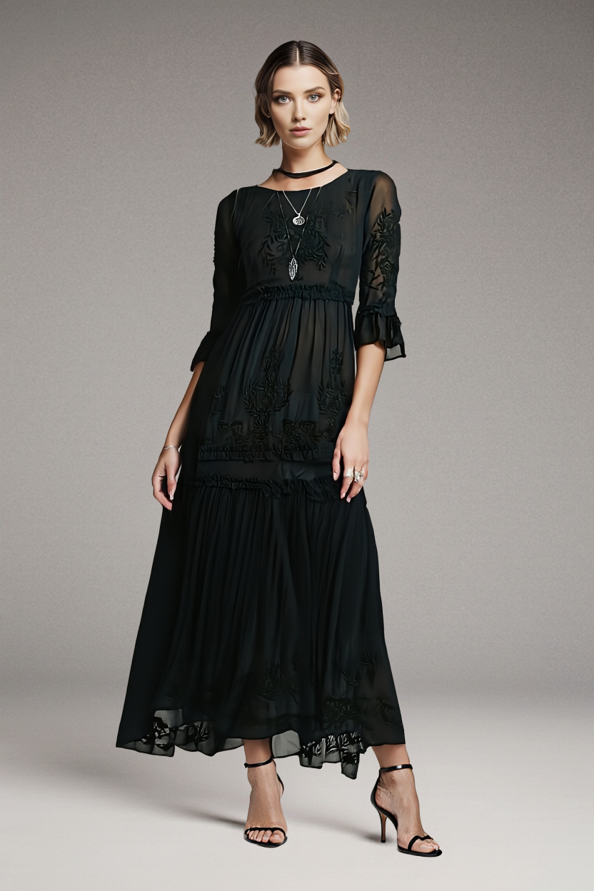 Wzorzysta sukienka MAXI w stylu boho