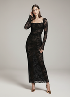 Koronkowa sukienka MAXI z narzutką