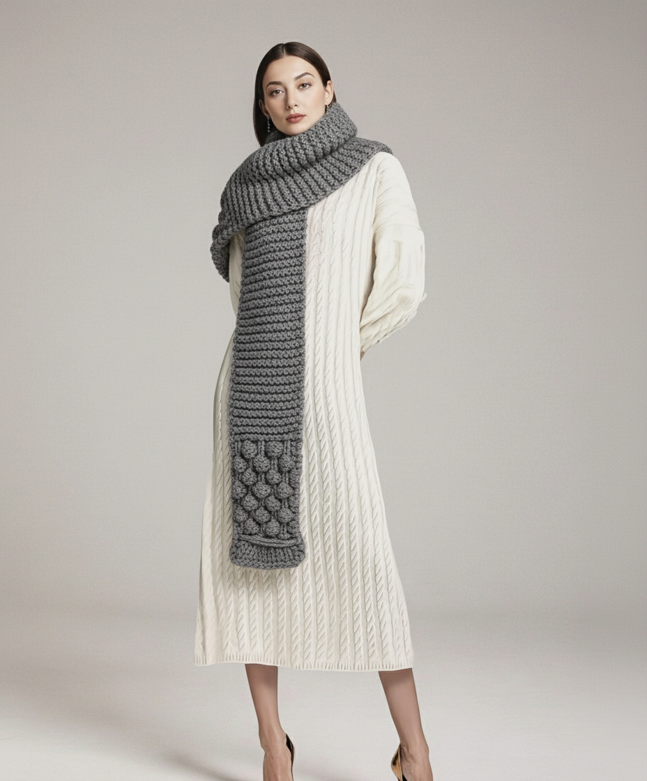 Miękki gruby bawełniany szalik