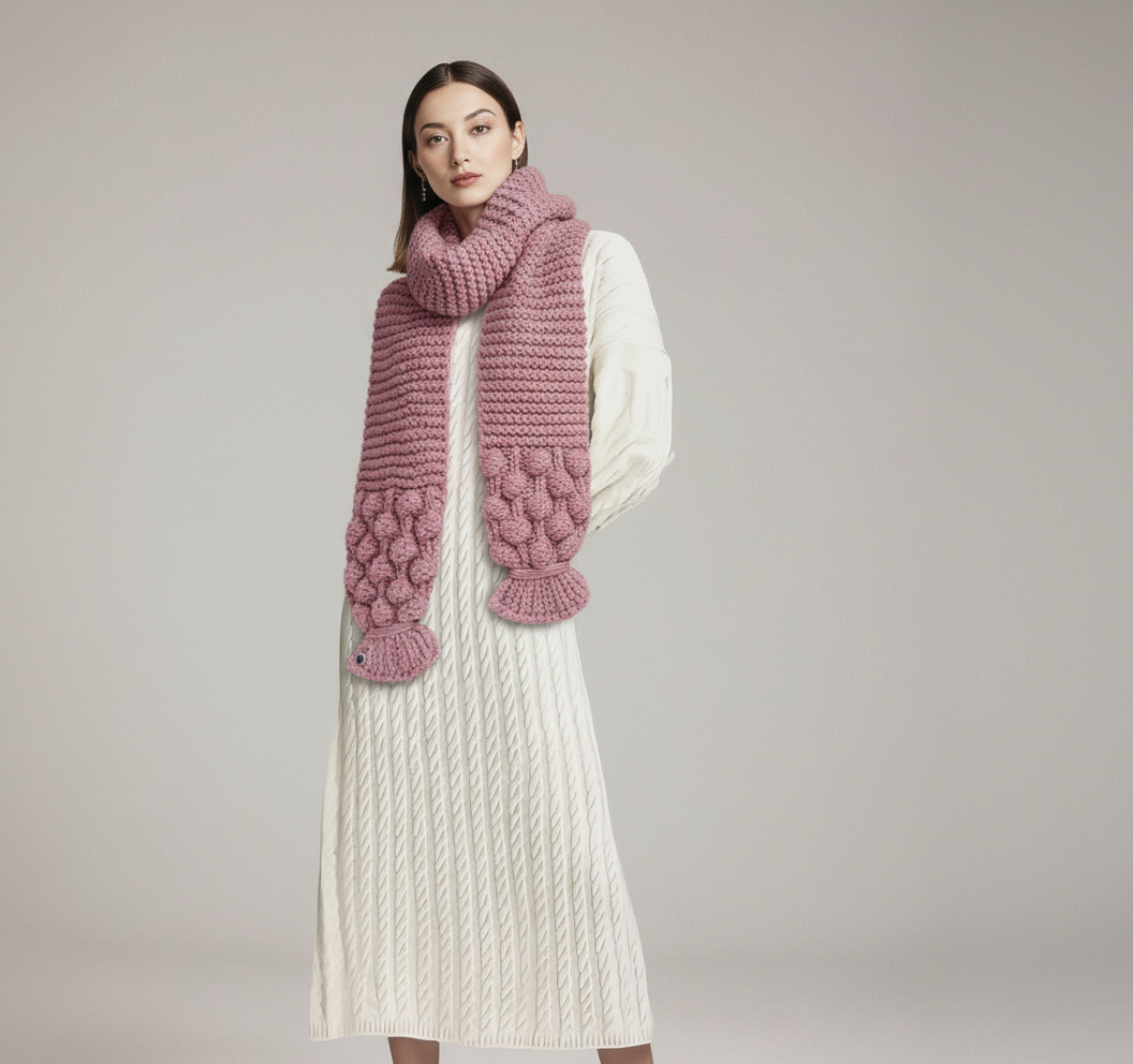 Miękki gruby bawełniany szalik