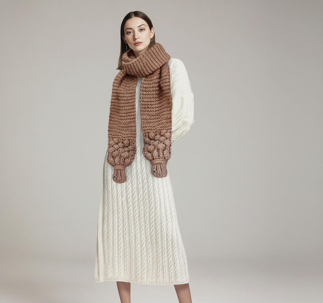 Miękki gruby bawełniany szalik