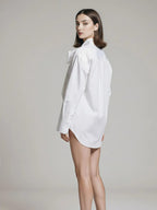 Stylowa bawełniana koszula z kokardą