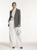 Jesienno-zimowy krótki dwustronny wełniany płaszcz