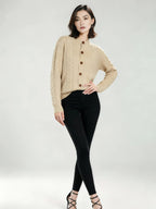 Retro sweter dzianinowy typu kardigan