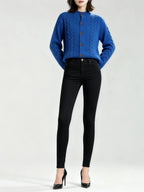 Retro sweter dzianinowy typu kardigan