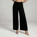 Modne luźne spodnie wiązane w pasie