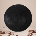 Cienki beret lniany w stylu retro