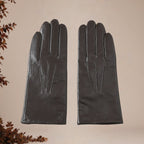 Stylowe rękawiczki z wydłużonej koziej skóry