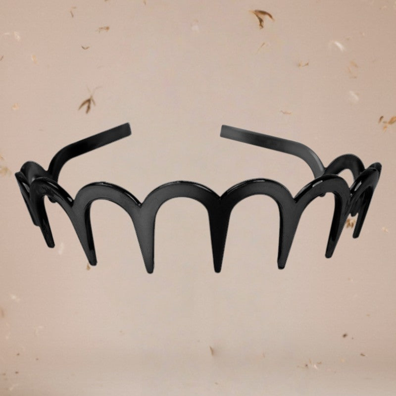 Zębata opaska na głowę w kształcie litery U