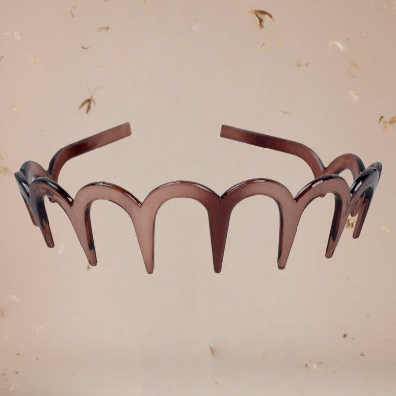 Zębata opaska na głowę w kształcie litery U