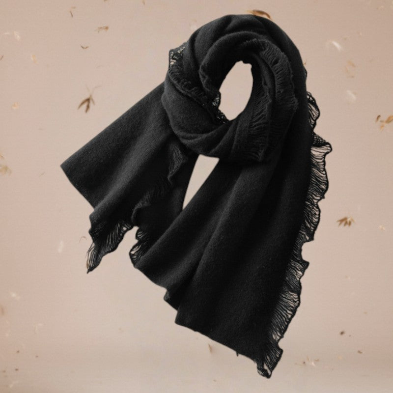 Cienki jednowarstwowy szal kaszmirowy