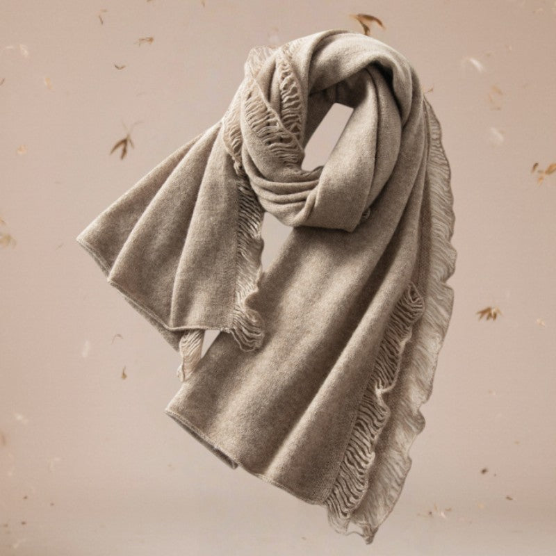 Cienki jednowarstwowy szal kaszmirowy