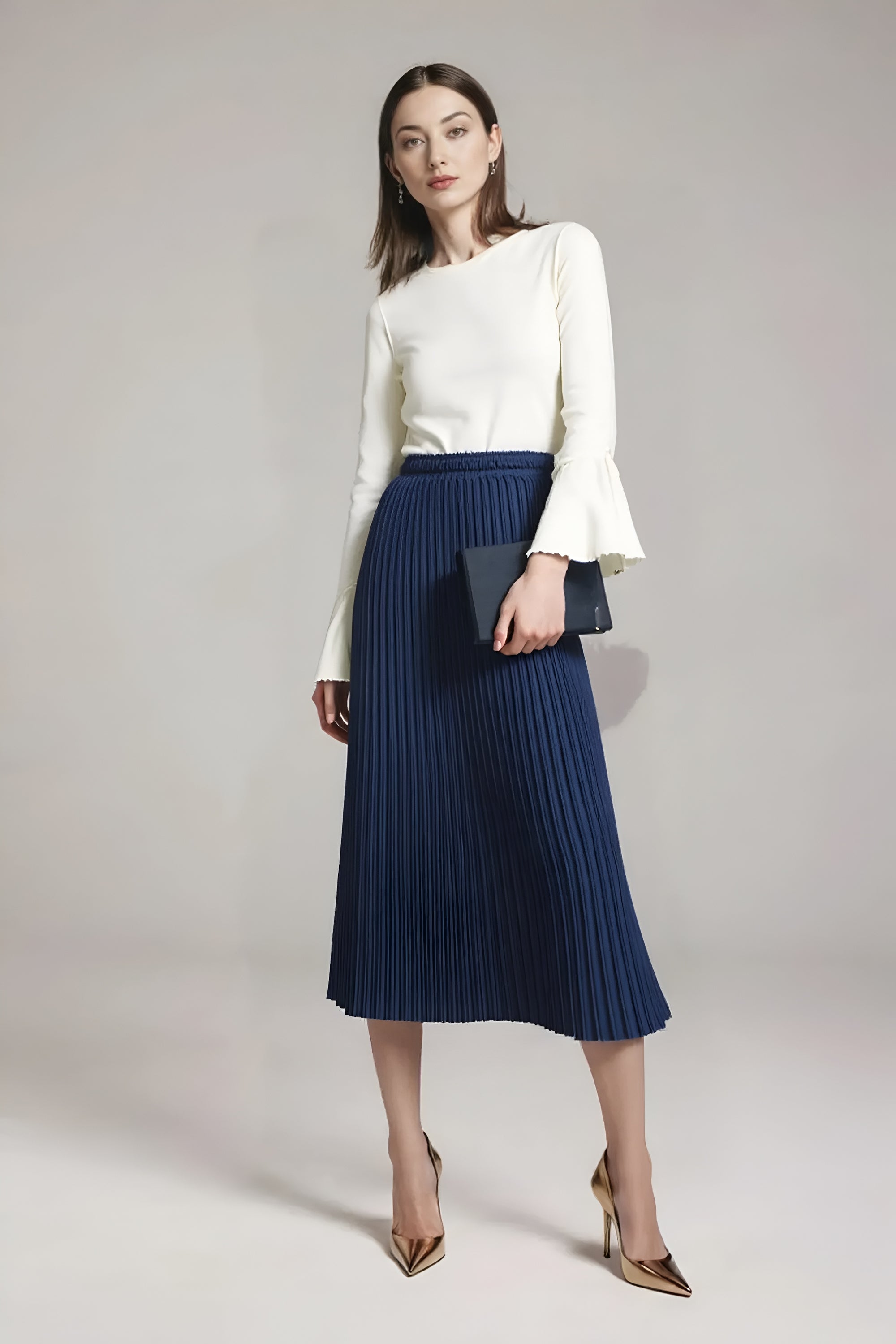 Plisowana spódnica retro na każdą porę roku