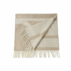 Wełniany żakardowy szalik w geometryczne wzory